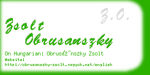 zsolt obrusanszky business card